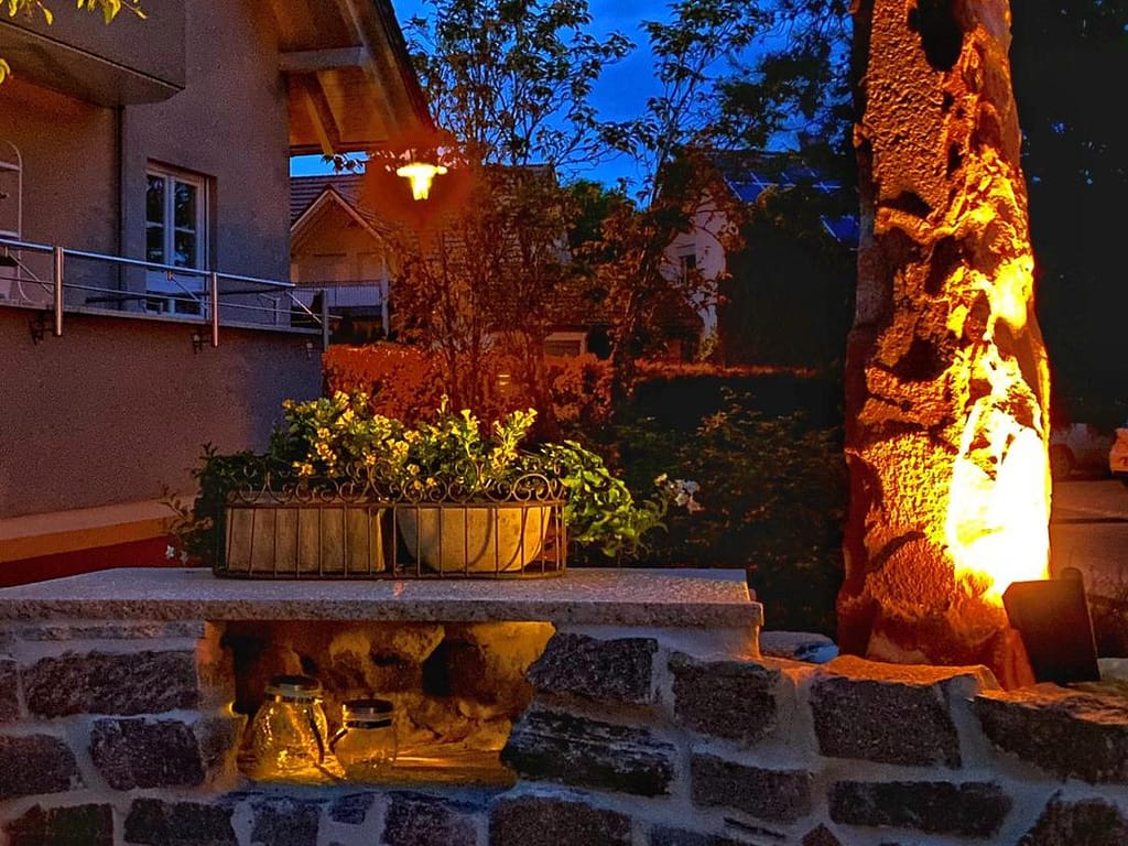 Gartenbeleuchtung in Aktion